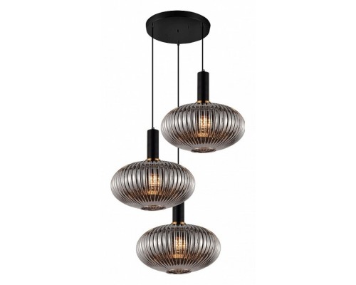 Подвесной светильник LUMINA DECO Floril LDP 1216-3 GY+BK Подвесной светильник LUMINA DECO Floril LDP 1216-3 GY+BK