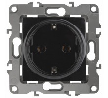 Розетка с заземлением и со шторкой, без рамки Эра Эра 12 12-2102-06