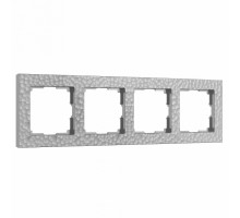 Рамка на 4 поста Werkel Hammer серебряный W0042406