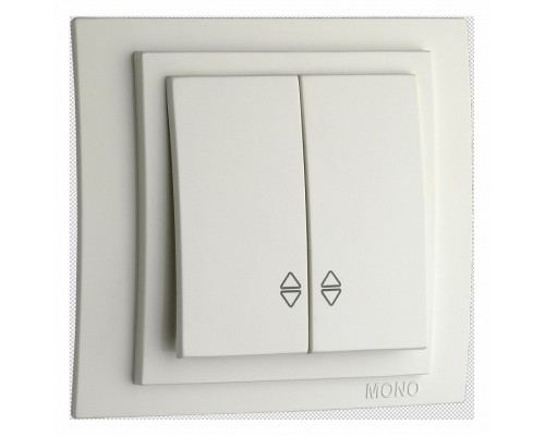 Выключатель проходной двухклавишный Mono Electric Larissa 103-191923-111 Выключатель проходной двухклавишный Mono Electric Larissa 103-191923-111