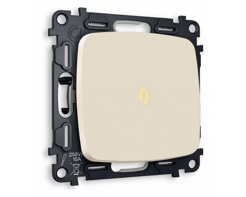 Выключатель проходной одноклавишный с подсветкой без рамки Ambrella Volt Quant MO322030