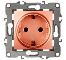 Розетка с заземлением, без рамки Эра Эра 12 12-2101-14