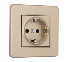 Розетка с заземлением и со шторкой Arte Milano SET16-1 SET16-1-40-1 shampan