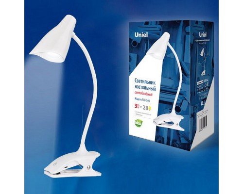 Настольная лампа офисная Uniel TLD-560 TLD-560 White/LED/280Lm/5000K/Dimmer Настольная лампа офисная Uniel TLD-560 TLD-560 White/LED/280Lm/5000K/Dimmer