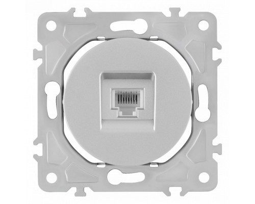 Розетка Ethernet RJ-45 без рамки Arte Milano am-202 202.45-1.silver Розетка Ethernet RJ-45 без рамки Arte Milano am-202 202.45-1.silver