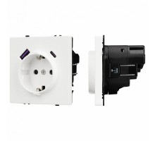 Розетка с заземлением и 2хUSB type A, без рамки Arlight SCT 054284