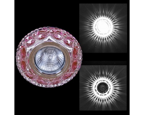 Встраиваемый светильник  00757-9.0-001CN MR16+LED3W CL+PK