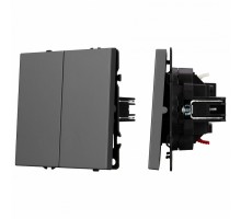 Выключатель двухклавишный без рамки Arlight SWT 054254