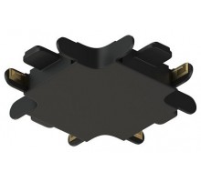 Соединитель X-образный для треков накладных Denkirs AIR BASE TR5234-BK