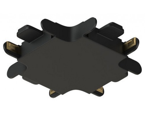 Соединитель X-образный для треков накладных Denkirs AIR BASE TR5234-BK