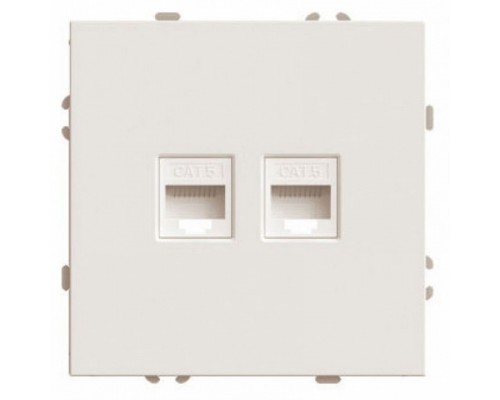 Розетка двойная Ethernet RJ-45 без рамки Stekker Эмили 49900