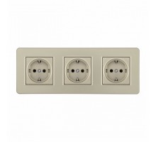 Розетка с заземлением и со шторкой Arte Milano SET16-3 SET16-3-40-1x3 shampan