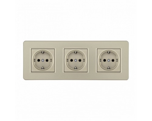 Розетка с заземлением и со шторкой Arte Milano SET16-3 SET16-3-40-1x3 shampan