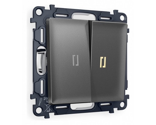 Выключатель проходной двухклавишный с подсветкой Ambrella Volt Quant MA654030