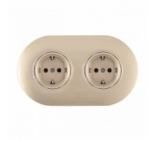 Розетка с заземлением и со шторкой Arte Milano SET08-2 SET08-2-40-1x2 shampan