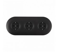 Розетка с заземлением и со шторкой Arte Milano SET08-3 SET08-3-40-1x3 black