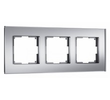 Рамка на 3 поста Werkel Senso (серебряный, стекло soft-touch) W0033106