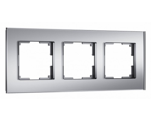 Рамка на 3 поста Werkel Senso (серебряный, стекло soft-touch) W0033106