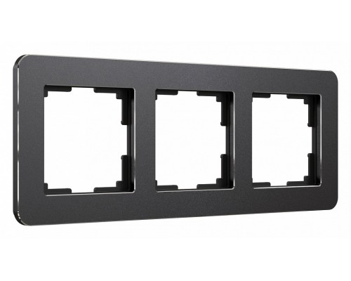 Рамка на 3 поста Werkel Platinum (черный алюминий) W0032608 Рамка на 3 поста Werkel Platinum (черный алюминий) W0032608
