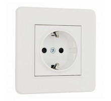 Розетка с заземлением и со шторкой Arte Milano SET16-1 SET16-1-40-1 white