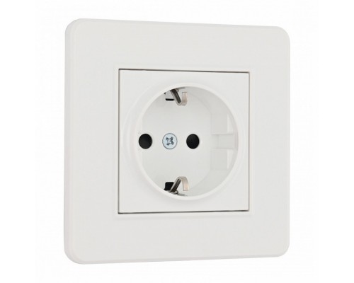 Розетка с заземлением и со шторкой Arte Milano SET16-1 SET16-1-40-1 white