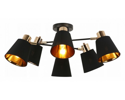 Люстра на штанге ILLUMICO Abelie IL6116-6COU-79 BK GD Abelie