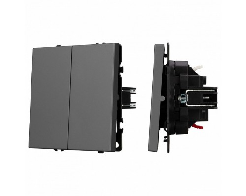 Выключатель проходной двухклавишный без рамки Arlight SWT 054257