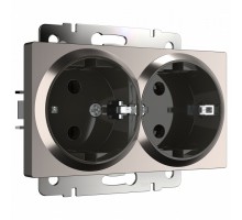 Розетка двойная с заземлением, без рамки Werkel W117 4 W1172002