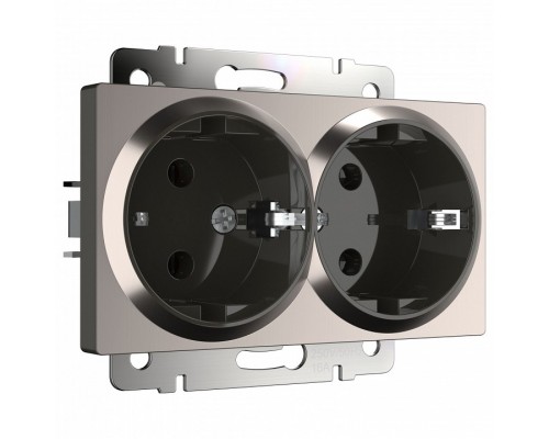 Розетка двойная с заземлением без рамки Werkel W117 4 W1172002 Розетка двойная с заземлением без рамки Werkel W117 4 W1172002