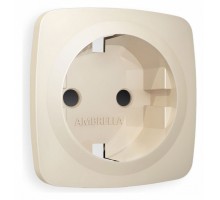 Накладка для розетки с заземлением и со шторками Ambrella Volt Quant OP3270