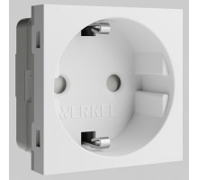 Розетка с заземлением и со шторкой модульная Werkel белый a069368
