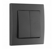 Выключатель двухклавишный Arte Milano SET06-1 SET06-1-30-2 black