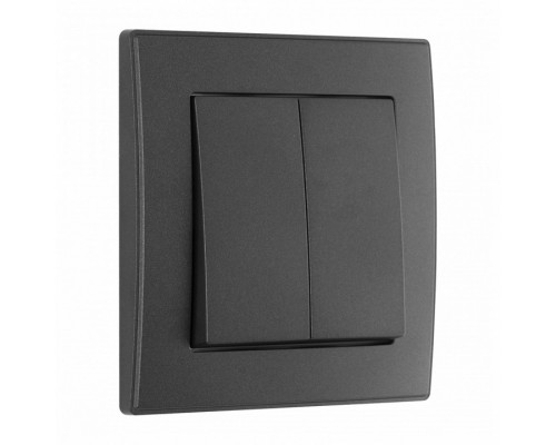 Выключатель двухклавишный Arte Milano SET06-1 SET06-1-30-2 black