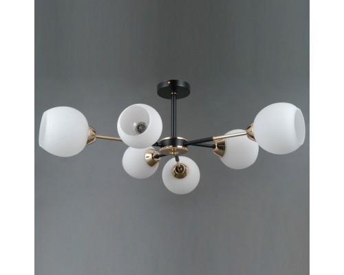 Люстра на штанге ILLUMICO LIBRA IL0715-6CSQ-24 BK GD LIBRA