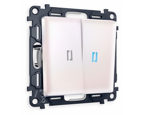 Выключатель проходной двухклавишный с подсветкой Ambrella Volt Quant MA204040