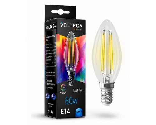 Лампа светодиодная Voltega Cangle E14 7W High CRI E14 7Вт 4000K 7153 Лампа светодиодная Voltega Cangle E14 7W High CRI E14 7Вт 4000K 7153