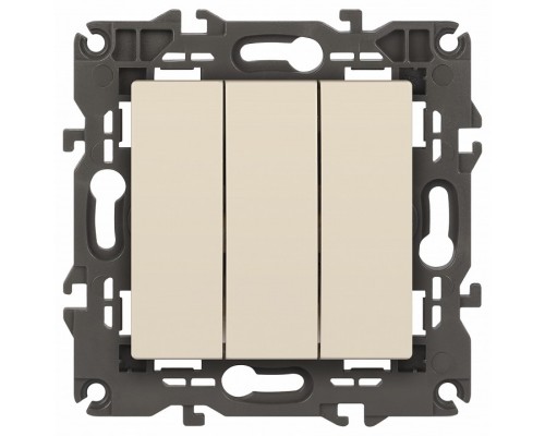 Выключатель трехклавишный без рамки Эра Эра Elegance 14-1107-02