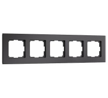 Рамка на 5 постов Werkel Senso черный soft-touch W0053108