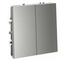 Выключатель двухклавишный без рамки Voltum S70 VLS020105