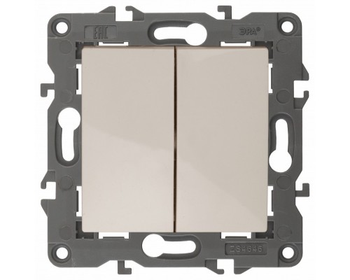 Переключатель перекрестный двухклавишный без рамки Эра Эра Elegance 14-1112-02