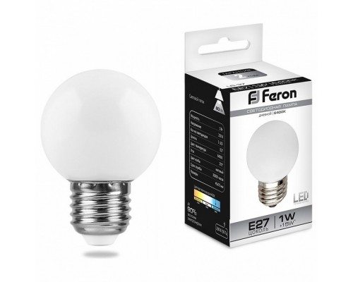 Лампа светодиодная Feron Saffit LB-37 E27 1Вт 6400K 25115 Лампа светодиодная Feron Saffit LB-37 E27 1Вт 6400K 25115