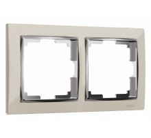Рамка на 2 поста Werkel Snabb (слоновая кость/хром) W0021903