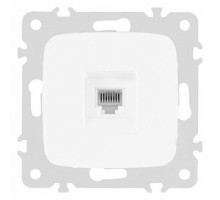 Розетка телефонная RJ-11 без рамки Arte Milano am-205 205.51-1.white