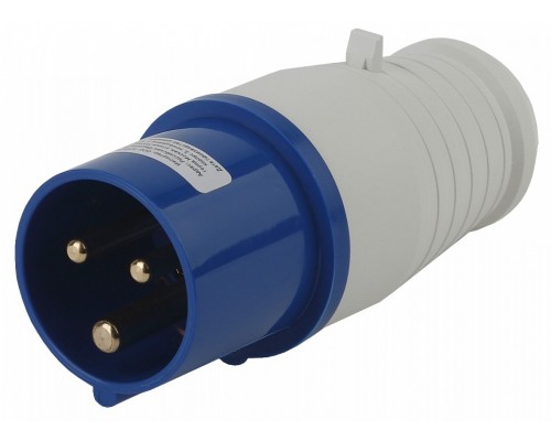 Вилка прямая 2P+PE Эра  V-16-2P-PE-IP44