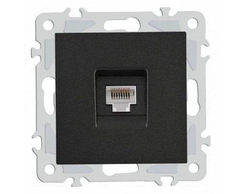 Розетка Ethernet RJ-45 без рамки Arte Milano am-206 206.45-1.black Розетка Ethernet RJ-45 без рамки Arte Milano am-206 206.45-1.black
