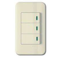 Выключатель трехклавишный с подсветкой Imex 70 Wide Ivory WSN 0426