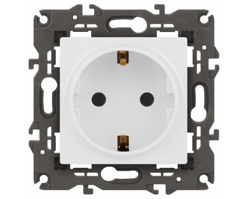 Розетка с заземлением, без рамки Эра Эра Elegance 14-2101-01