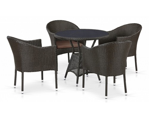 Набор уличный T707ANS/Y350-W53 4Pcs Brown Набор уличный T707ANS/Y350-W53 4Pcs Brown