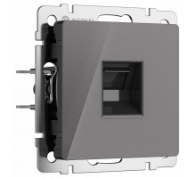 Розетка Ethernet RJ-45 без рамки Werkel графит акрил W1181044
