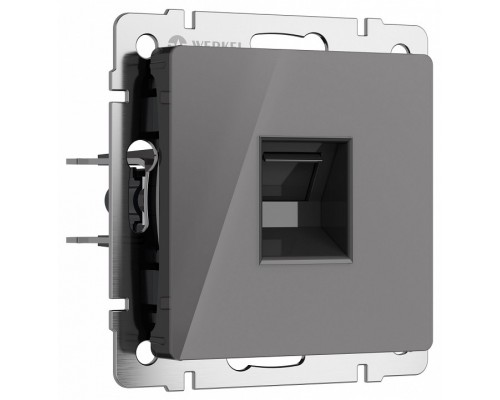 Розетка Ethernet RJ-45 без рамки Werkel графит акрил W1181044